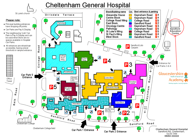 Cheltenham General Hospital Map Swons